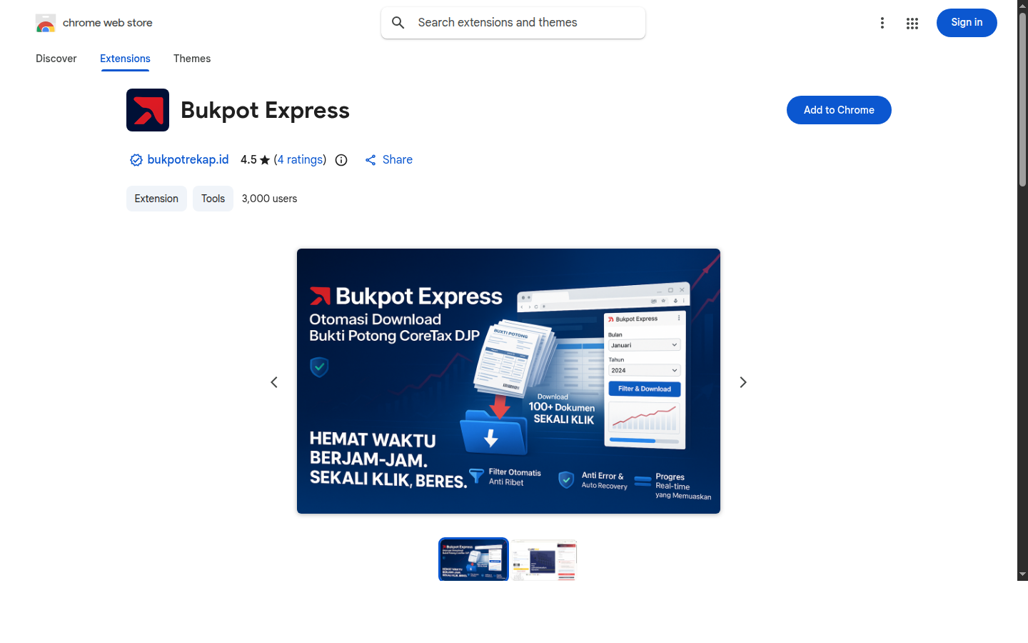 Bukpot Express by alatpajak.id