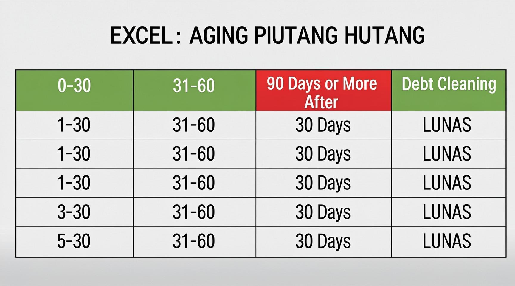 Template Aging Piutang & Hutang (Gratis)