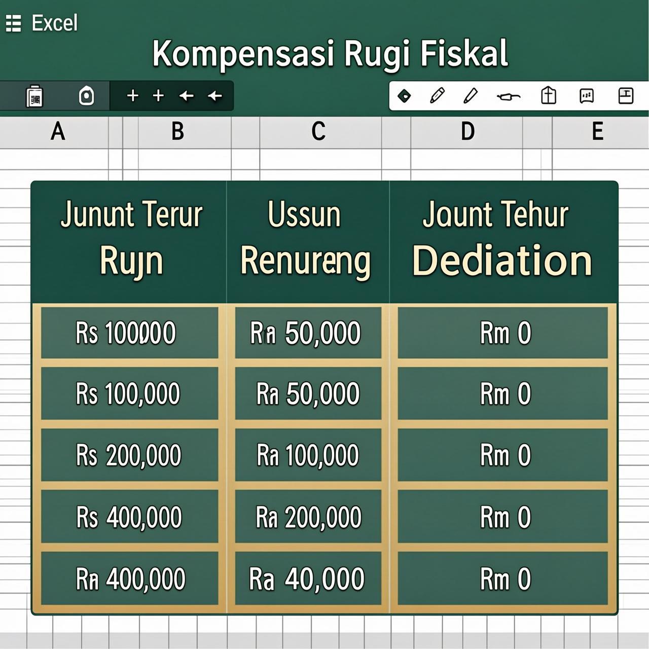 Template Kompensasi Rugi Fiskal