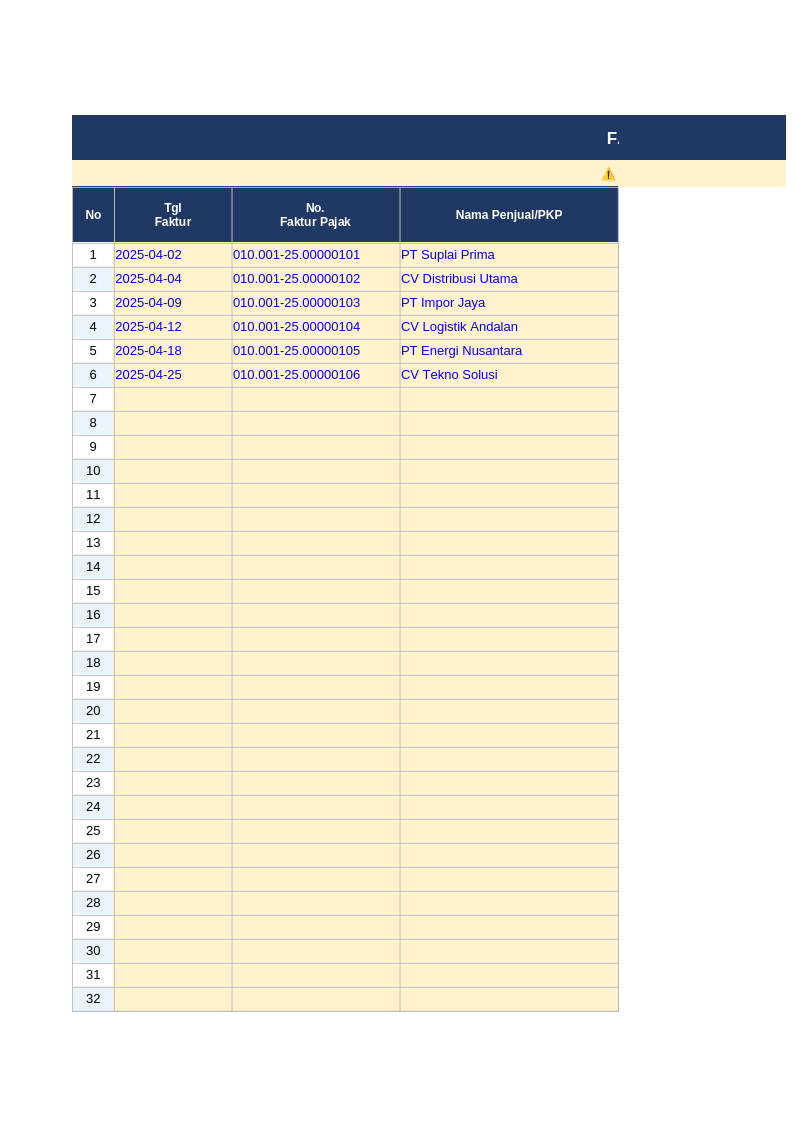 Template PPN Keluaran & Masukan thumbnail 2