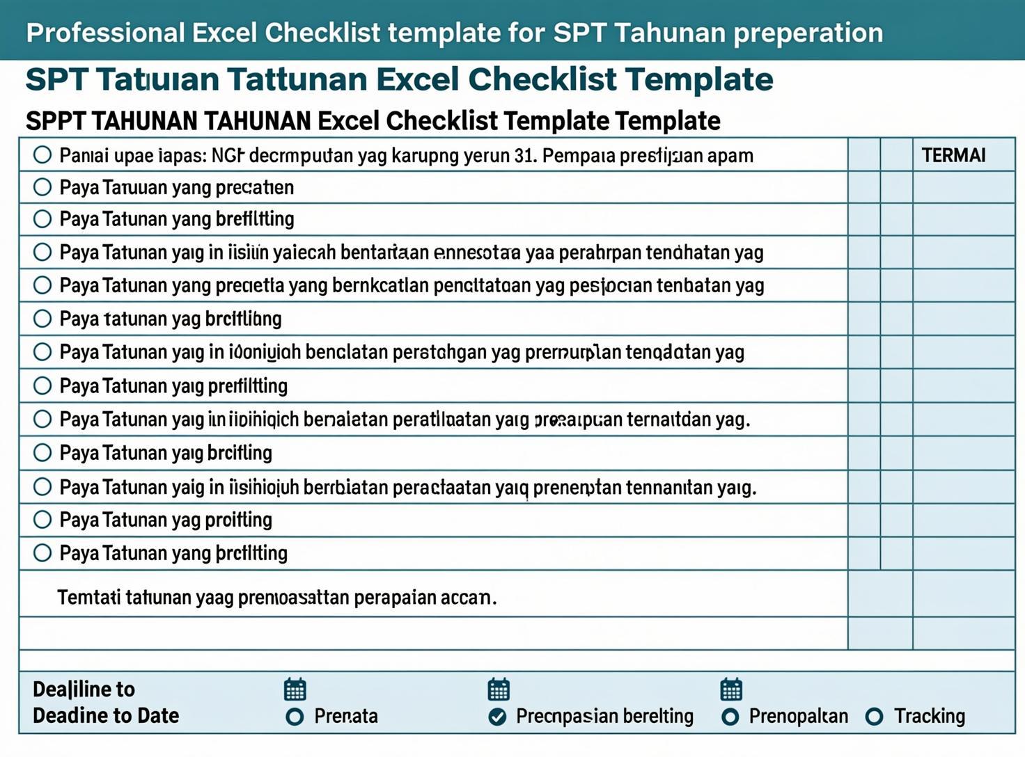 Checklist Persiapan SPT Tahunan