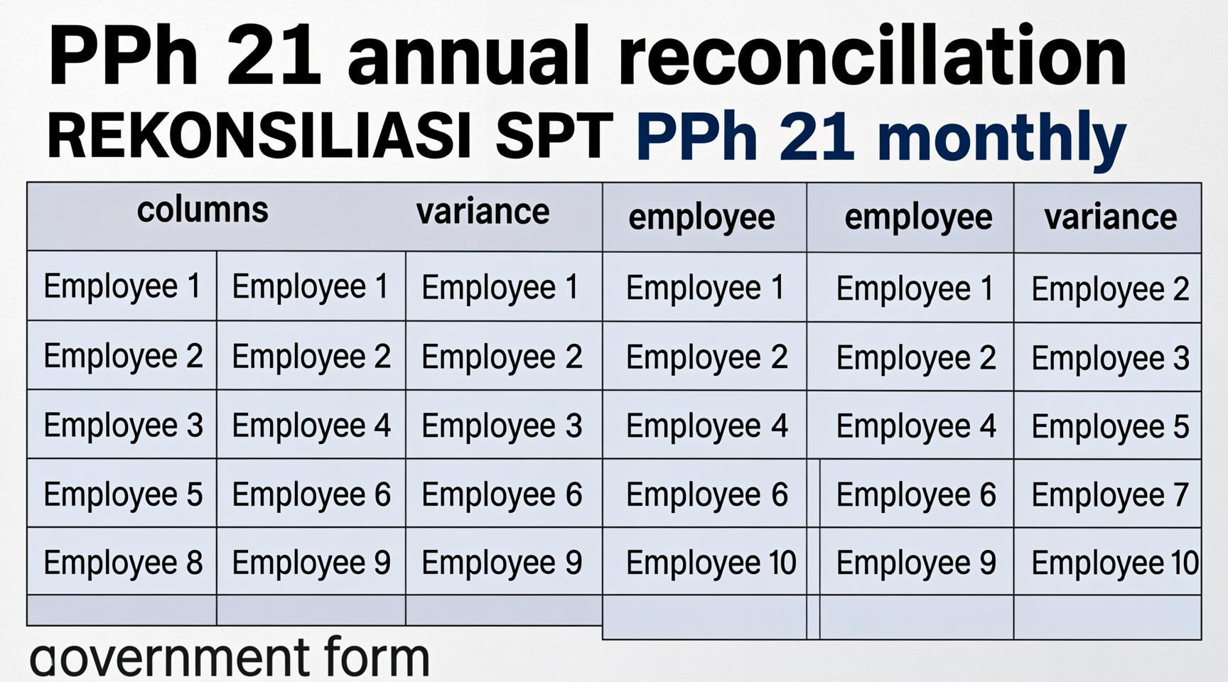 Rekonsiliasi SPT PPh 21 Tahunan (Gratis)