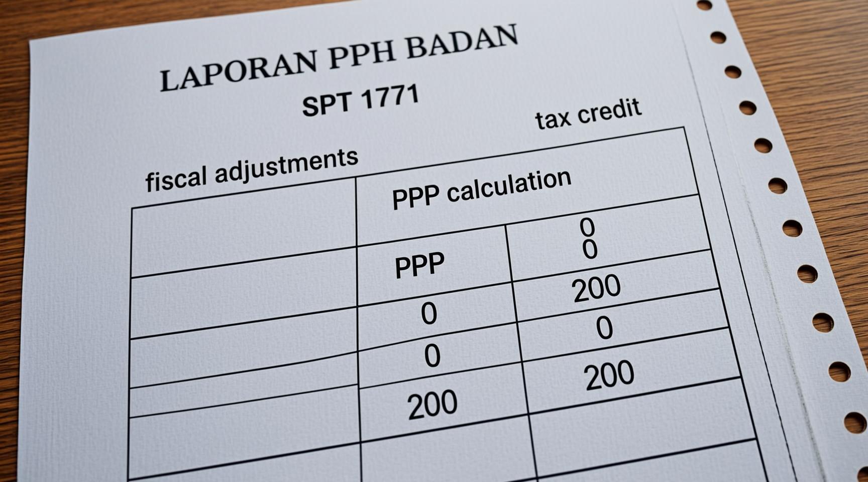 Laporan PPh Badan SPT 1771 (Gratis)