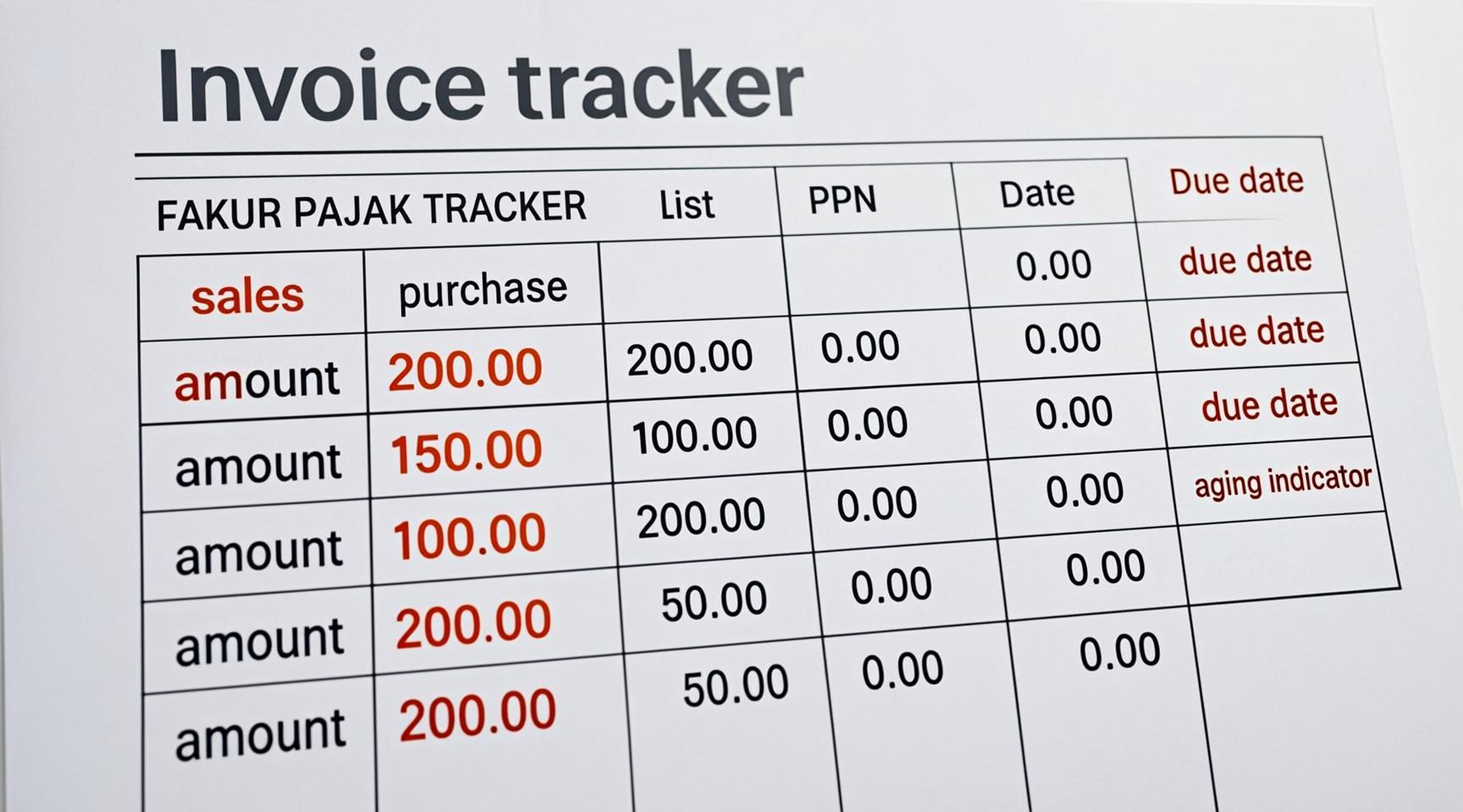 Invoice & Faktur Pajak Tracker (Gratis)
